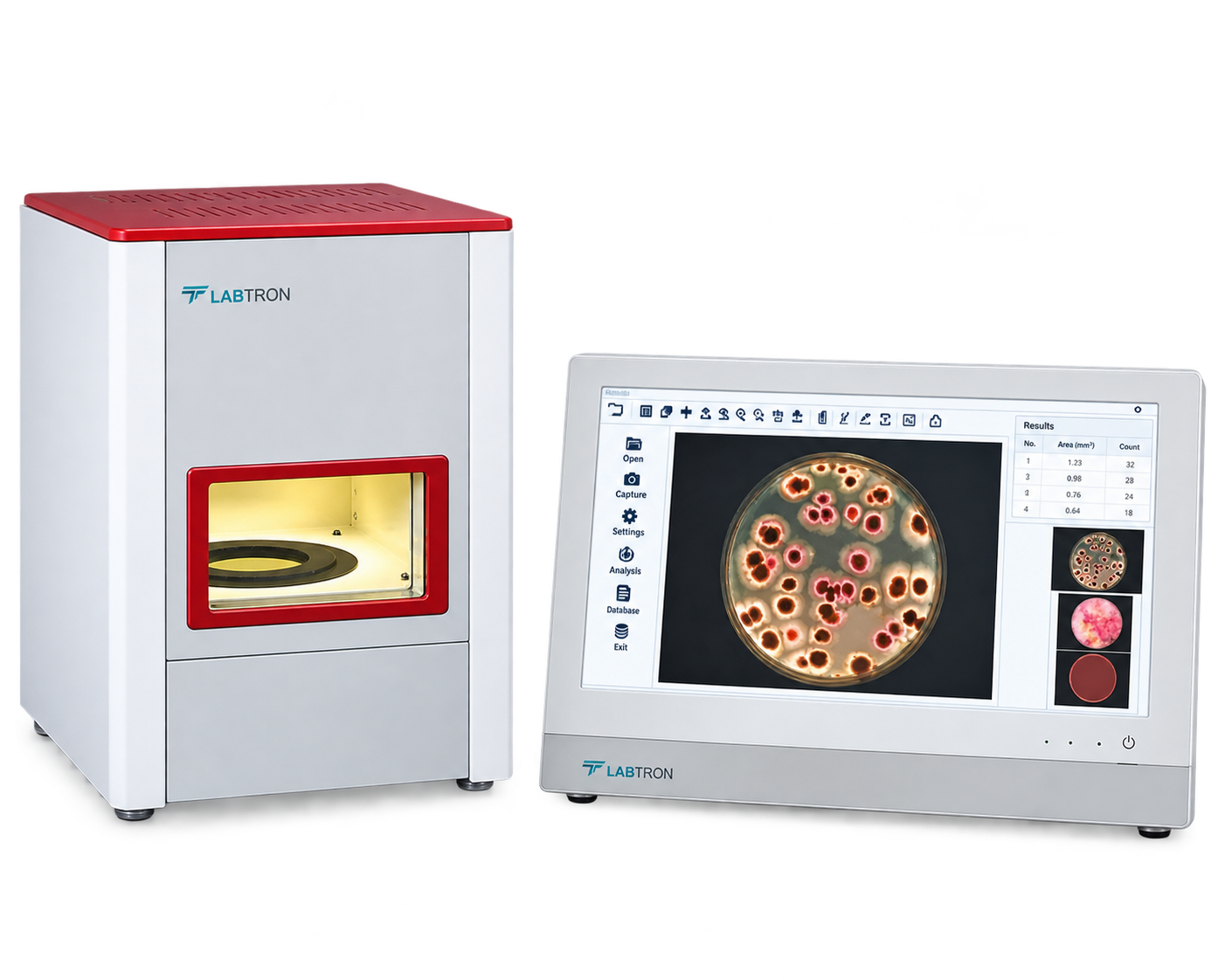 Labtron automated colony counter with imaging display