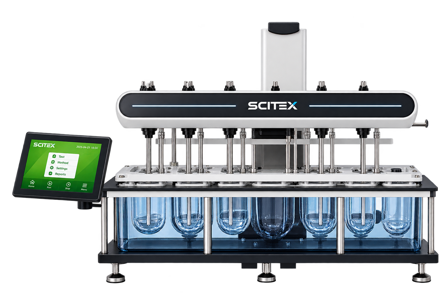 Scitek dissolution tester with touch-screen controller