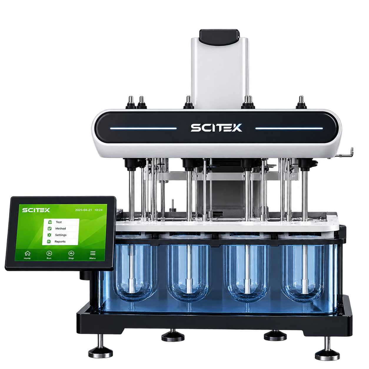 Scitek dissolution tester, eight-vessel bath with touch-screen controller
