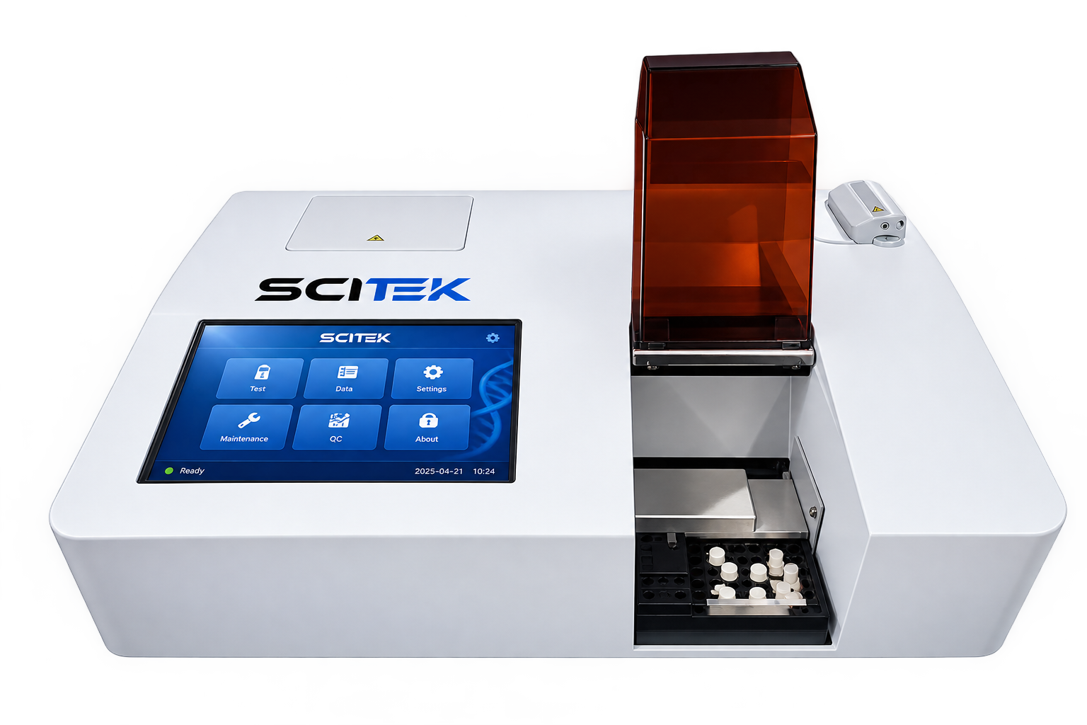 Scitek benchtop analytical instrument with touch screen